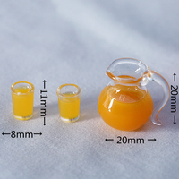 Realistisches Miniatur-Saft- und Milchgläser-Set für Puppenhaus-Küchenmodell