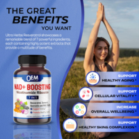 NAD Capsules NAD + Supplément 14,300mg avec Nicotinamide Riboside Trans Resvératrol Quercétine Healthy Aging Resveratrol Drops