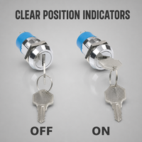Interruptor de llave personalizable de alta calidad de 19mm y 2 o 3 posiciones