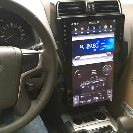 UPSZTEC — autoradio PX6, écran IPS Vertical 16 ", 4 go/64 go, GPS, Tesla, Android 2018, lecteur multimédia, unité centrale, pour voiture TOYOTA Prado 9.0