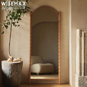 Wisemax Meubilair Modern Design Handgemaakt Gouden Frame Full-Length Kleedkamer Vloerstaande Spiegel Modern Interieur