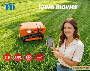 Nouvelle tondeuse à gazon chenillée monocylindre 2026 avec navigation GPS, télécommande, démarrage électrique à batterie et largeur de coupe de 500/800 mm - Product Image 1