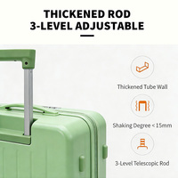Valise PC légère à ouverture frontale, durable, avec cadre en aluminium, design moderne, roues pivotantes, serrure à combinaison, roulement fluide et souplesse.