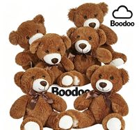 Lot de 6 ours en peluche classiques mignons et respirants, lavables, en polyester, pour la Saint-Valentin