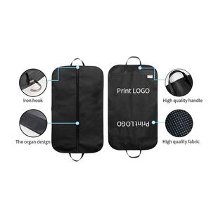 Sac à vêtements personnalisé avec logo, en non-tissé de haute qualité, grande capacité, à la mode, avec fermetures éclair pour la protection des costumes contre la poussière, idéal pour les voyages - Product Image 5