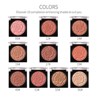 Menow B705 OEM/ODM Marque Privée 10 Couleurs Fard à Joues Mat Imperméable Longue Tenue Palette de Fards à Joues Vente en Gros Usine