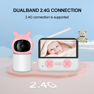 Babyphone 720P avec écran de 4,5 pouces, vision nocturne, Wi-Fi, appareil de surveillance pour bébé - Product Image 3