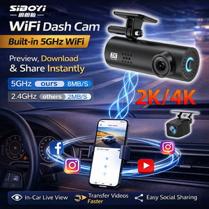 Caméra <span class=keywords><strong>de</strong></span> tableau <span class=keywords><strong>de</strong></span> bord <span class=keywords><strong>de</strong></span> voiture 2K 4K 1080P à double objectif, Wi-Fi 5 GHz, GPS, vision nocturne, capteur G, grand angle, super condensateur, <span class=keywords><strong>carte</strong></span> TF 256 Go - Product Image 1