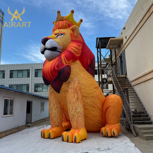 <span class=keywords><strong>Lion</strong></span> assis gonflable, <span class=keywords><strong>roi</strong></span> de <span class=keywords><strong>dessin</strong></span> <span class=keywords><strong>animé</strong></span> pour la décoration de festival de films, mascotte animale gonflable avec couronne pour l'affichage lors de fêtes - Product Image 1