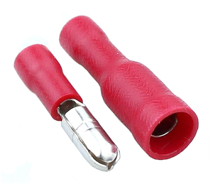 Đầu Nối Dây Cách Điện Đầu Đực Cái Hình Viên Đạn Đầu Nối Uốn Điện Màu Đỏ FRD + MPD - Product Image 1