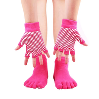 Chaussettes de yoga antidérapantes pour femmes Set Silicone Dots Five Finger Toe Massage Sports Ankle Socks