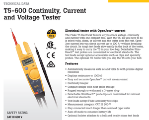 Comprobador Eléctrico de Mandíbula Abierta MT-T5-600, 600V, Prueba de Continuidad de Voltaje, 100A, Herramienta de Prueba de Corriente Alterna para Mantenimiento Eléctrico Doméstico - Product Image 4