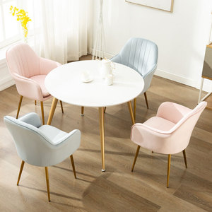 <span class=keywords><strong>Sillas</strong></span> de Comedor Para interior de restaurante, juego de 6 piezas con marco de Metal azul, Para Hotel, boda, mediados de siglo - Product Image 4