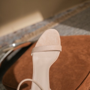 Sandalias de tacón para mujer, de satén, ligeras, con puntera de diamantes de imitación, para fiesta, club, exterior, sin cordones, de verano - Product Image 6