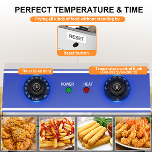 <span class=keywords><strong>Friteuse</strong></span> électrique professionnelle en acier inoxydable à température contrôlée, idéale pour les restaurants de restauration rapide et l'usage domestique – Meilleures ventes - Product Image 4