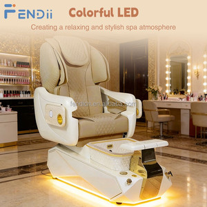 Chaise de pédicure professionnelle avec siège réglable, bain de pieds à remous et coussin confortable - Product Image 5