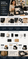 Kit Cadeau de Lancement Personnalisé pour le Commerce de Détail avec Boîte Rigide, Sac de Transport, Autocollant, Carnet, Pochette et Carte d'Insertion de Marque