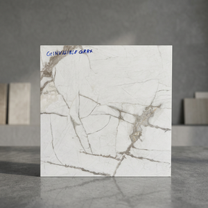 Chine Dalles de pierre de marbre polies bleu nuageux naturel et carreaux de sol en céramique numérique 300x300 pour revêtement de sol et utilisation murale - Product Image 3