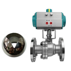  Robinet à boisseau sphérique en acier inoxydable de 2 pouces PN16 à coupure d'urgence avec bride de régulation en V - Product Image 1