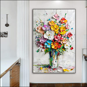 Nieuwe Chinese Bloem Handgeschilderde Woonkamer Hangende Foto Home Decor Schilderij En Muurkunst Andere Schilderijen - Product Image 5