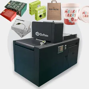 Giftec Digital Multi Colors One Single Pass Inkjet Printer Packaging Printing Machine Paper Cup Printers Uv Single Pass