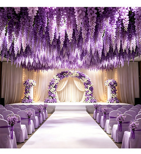 <span class=keywords><strong>Fleurs</strong></span> artificielles en soie plastique de glycine et d'<span class=keywords><strong>albizia</strong></span> à longues branches, décoratives suspendues pour la maison moderne, les mariages et comme accessoires photo, pour l'intérieur - Product Image 5