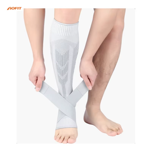 Manguitos de compresión de punto para fútbol con correas, antideslizantes, para espinilleras y tobillos - Product Image 3