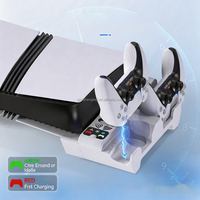 Support de refroidissement multifonctionnel horizontal pour PS5 Slim Pro DE UHD, station de charge pour manette de jeu