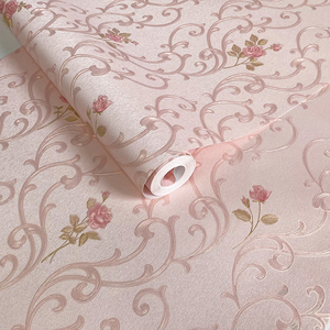 3D carta <span class=keywords><strong>da</strong></span> parati di piante e fiori rosa <span class=keywords><strong>per</strong></span> soggiorno camerino salone di bellezza TV <span class=keywords><strong>sfondo</strong></span> carta <span class=keywords><strong>da</strong></span> parati <span class=keywords><strong>da</strong></span> parete - Product Image 1