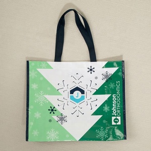 Bolsas de compras brillantes no tejidas de Navidad bolsa de comestibles reutilizable personalizada - Product Image 3