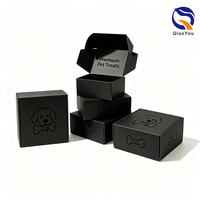 Cajas de Cartón Corrugado de Lujo con Acabado Mate Negro y UV Localizado, Personalizables con Logotipo para Golosinas para Mascotas, en Oferta