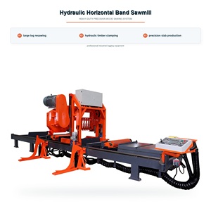 Aserradero de Banda Horizontal Hidráulico con Sistema de Giro de Troncos de Cadena Única para Corte de Troncos Grandes - Product Image 1