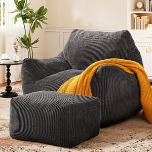 Sillón Puff Gigante Comprimido al Vacío, Ultra Suave, con Reposabrazos, Otomana, Sillón Puff Relleno para Descansar y Jugar - Product Image 1