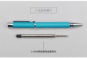 Stylo à bille en cuir PU gravé au laser avec logo remarquable, rechargeable - Product Image 3