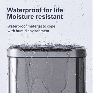 Elpheco 13L/20L thép không gỉ thông minh Thùng rác có thể với nắp chống thấm nước cho nhà ngoài trời lưu trữ phòng tắm rác <span class=keywords><strong>bin</strong></span> - Product Image 2