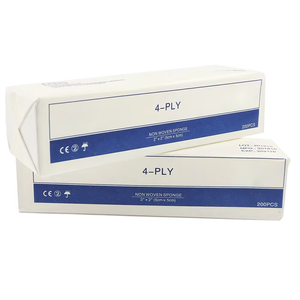 Tamponi di Garza Dentale JX23, Confezione da 100 Pezzi, 4 Strati, 2x2 Pollici, per Cura delle Ferite, Bianchi, Alta Assorbenza, Non Sterili, Certificati CE, Non Tessuti, Classe I - Product Image 1