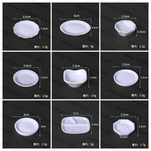 Vente spéciale bricolage gourmand artisanat pendentif breloques accessoires miniature maison de poupée ustensiles de cuisine à manger vaisselle petite assiette blanche - Product Image 4