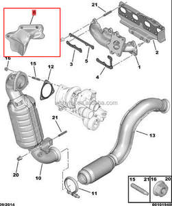 Nueva Placa de Aislamiento Térmico para Tubo de Escape 1.6T para Peugeot 2008 4008 5008 508 <span class=keywords><strong>Citroen</strong></span> C3-XR <span class=keywords><strong>C5</strong></span> C6 OE 9812309980 - Product Image 2