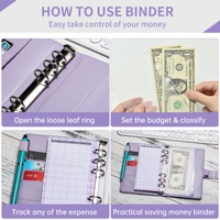 Budget créatif Planification financière Grand livre transfrontalier français Petit cahier de comptabilité à feuilles mobiles A6 frais