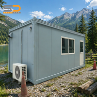 Maisonnette conteneur préfabriquée pliable prête à l'emploi, livraison rapide, construction rapide, maison mobile pliable préfabriquée