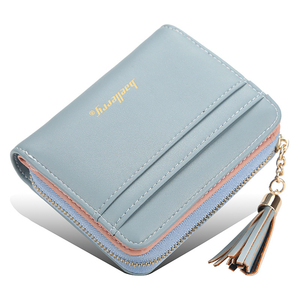 Commercio all'ingrosso bianco sottile carta di credito a buon mercato bella ragazza breve da donna piccolo portafoglio con cerniera - Product Image 4