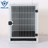 Chenil et enclos pour chien classique à motif uni, avec fermeture à bouton-pression et plateau en plastique, emballage pratique en boîte
