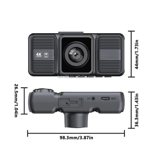 4K 2160P Araç Kamerası 3 Lensli WiFi Araç DVR'ı Ön İç Arka Üçlü Kamera 720P Video Kaydedici Allwinner G-sensörü 24 Saat Park Monitörü - Product Image 5