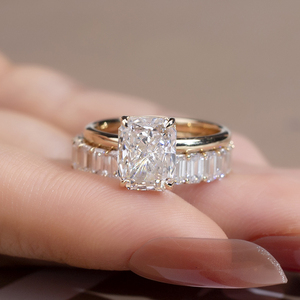 Moissanite Kim Cương Nhẫn 14K Vàng D Màu Kim Cương Nhẫn Phụ Nữ Đồ Trang Sức Cưới Ban Nhạc Engagement Ring - Product Image 1