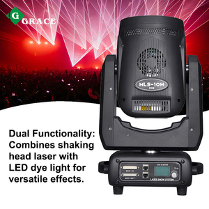 Igracelite 5W/8W/10W RGB Luce Laser Animata <span class=keywords><strong>a</strong></span> Colori Completi con Testa Mobile e 9x20W LED RGBW 4in1 Wash per DJ, Discoteca, Palco, Bar - Product Image 2