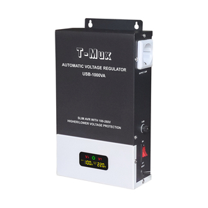 Stabilisateur de tension AC à double sortie <span class=keywords><strong>220V</strong></span> 110V USB-1KVA pour appareils électroménagers - Product Image 3