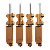 Nozel Printer 3D Flashforge AD5X: 0.25mm, 0.4mm, 0.6mm, 0.8mm.