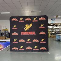 Desain Kustom Ukuran Sesuai Pesanan Promosi Bisnis Spanduk Latar Belakang Acara Pameran Dagang Satu Sisi/Dua Sisi untuk Sekolah, Natal