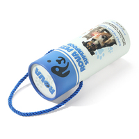 Tube cylindrique en papier biodégradable personnalisé avec logo imprimé et corde de transport pour friandises et aliments pour animaux de compagnie (chiens, chats) – Vente en gros pour magasins et détaillants