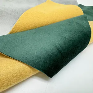 Personalizado suave a prueba de agua 400gsm Holanda terciopelo con forro polar telas de terciopelo de felpa telas para tapicería de sofá